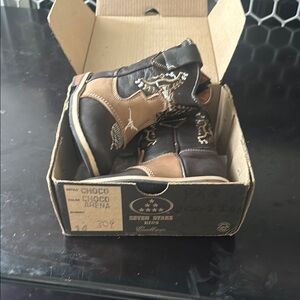 Seven Stars Kids Brown and Black Boots